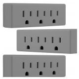 GE 3-Outlet Grounded Wall Tap 3-Pack