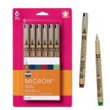 SAKURA Fine Pen Set 6 Count