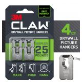 M CLAW 25lb Picture Hanger 4Pk