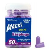 Macks Slim Fit Foam Earplugs 50 Pair