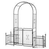 Outsunny 86 Garden Arbor Gate with Planter Boxes