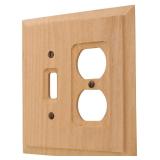 Amerelle Wood 1 Toggle1 Duplex Wallplate
