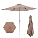 OLIXIS 7.5ft Patio Umbrella Khaki - $39.99
