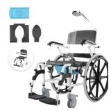 VEVOR 17.5in Aluminum Shower Wheelchair