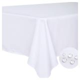 BYDOLL 60x84 White Polyester Rectangular...