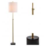 JONATHAN Y Floor Lamp BrassBlack 56-66