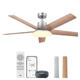 DREO 52-Inch Smart LED Ceiling Fan Silver