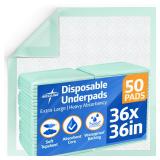 Medline 36x36 Super Absorbent Underpads 50 Ct