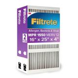 Filtrete 16x25x4 Air Filter MERV 12 2-Pack