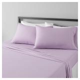 Amazon Basics Full Bed Sheet Set Frosted Lavender