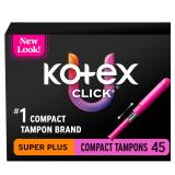 Kotex Click Super Plus Tampons 45 Count $13.49
