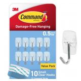 Command Small Clear Wire Utility Hooks 1 Pack