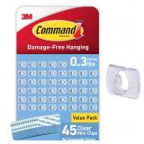 Command Mini Light Clips 45-Pack Clear $11.90