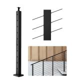 VEVOR 36 Stair Cable Railing Post Black