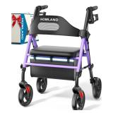 HOMLAND Foldable Rollator Walker Purple 350lb