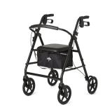 Medline Steel Rolling Walker 8 Wheels Black
