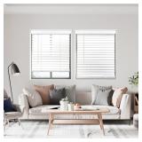 DEZ FURNISHINGS 56x48 Cordless Faux Wood Blind