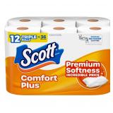 Scott ComfortPlus Bathroom Tissue 12 Triple Rolls