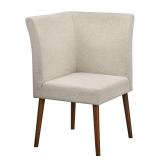 Buylateral Cream Mid-Century Corner Chair