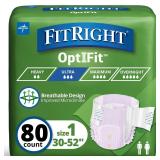 Medline FitRight Overnight Incontinence Briefs Med