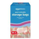 Amazon Basics Quart Storage Bags 150 Count