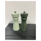 Cole  Mason Two-Tone Green Salt  Pepper Mill Set