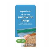 Amazon Basics Sandwich Bags 100 Count $3.18