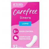 Carefree Panty Liners Long Unscented 92ct