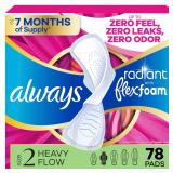 Always Radiant Feminine Pads Size 2 78 Count