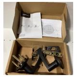 AmazonBasics Matte Black Door Lever Lock Set