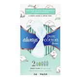 Always Cotton Flexfoam Pads Heavy Flow Size 2 24ct