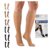Truform Sheer Compression Stockings Beige Small