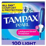 Tampax Pearl Tampons Light Absorbency 100 Count