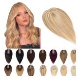 SEGO 8 Human Hair Topper Silk Base Golden Brown