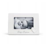 DEMDACO Baptism 4x6 Photo Frame White Stoneware