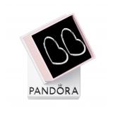 Pandora Asymmetrical Heart Hoop Earrings Small