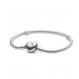 Pandora Moments Silver Heart Clasp Bracelet 23cm
