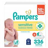Pampers Sensitive Baby Wipes 336 Count