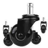 T8 Chair Caster Wheels 2 Black Set of 5
