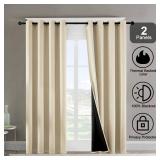 Pro Space Beige Blackout Curtains 52x84 2-Pack