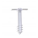 Picnic Time Beach Umbrella Sand Anchor White