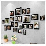 Harbortown 24pk 2x3 Matte Black Picture Frames