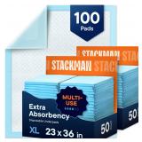 Stack Man 100-Pack Underpads 23x36 $32.99