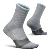 Feetures Trail Max Cushion Mini Crew Socks L Gray