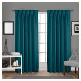 Exclusive Home Teal Sateen Curtain Panels 30x84