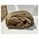 Brown Textured Plush Throw Blanket $35.00
