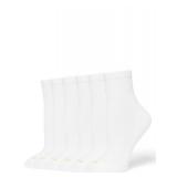 HUE Womens Mini Crew Socks White 6 Pair Pack