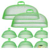 Hicarer 8-Pc Metal Mesh Food Cover Set Green