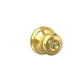 Schlage Georgian Keyed Entry Knob Bright Brass