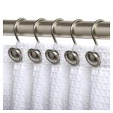 Utopia Alley Brushed Nickel Shower Curtain...